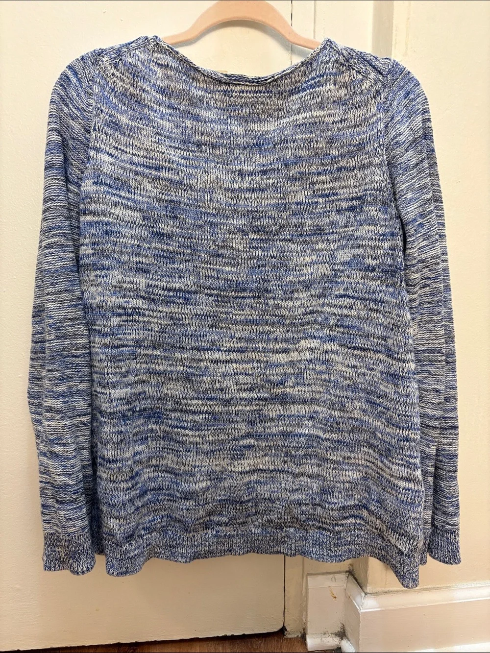 GAP Blue Marled Scoopneck Knit Sweater Size Medium